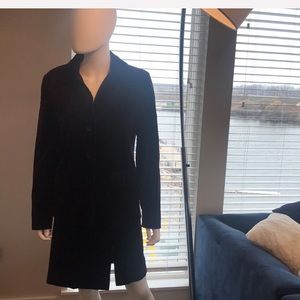 Gap burgundy velvet blazer & skirt